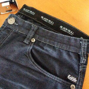 Men's Black Bull Blue Jeans, 38 x 33
